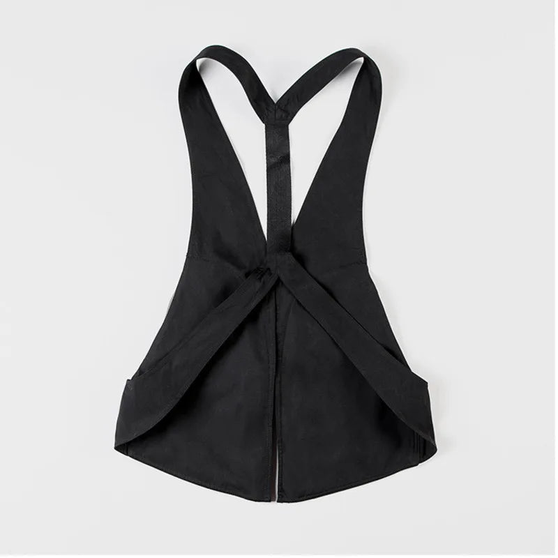 Black Zipper Pockets vest