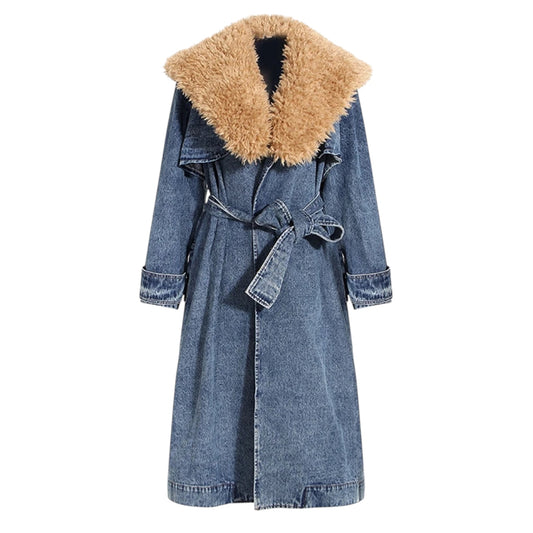 Denim Detachable Fur