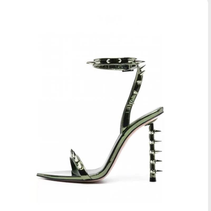 Metal Rivet High Heel