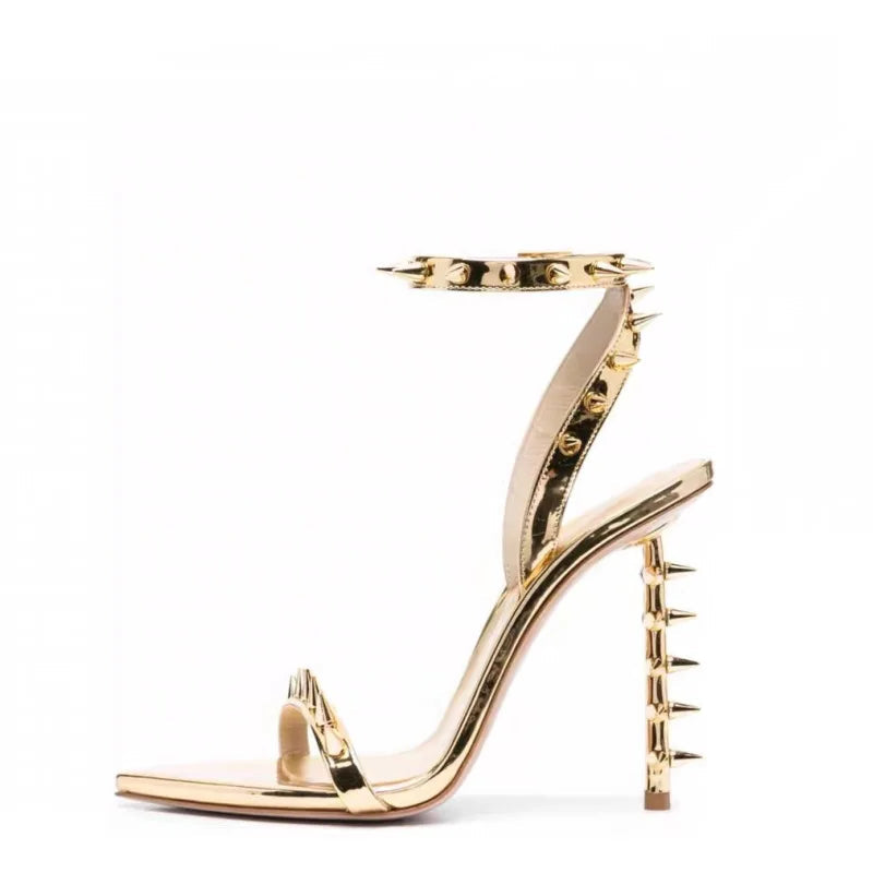 Metal Rivet High Heel