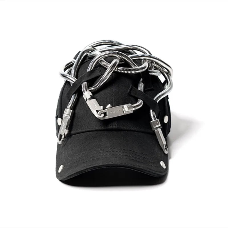 African Metal Snake Chain Cap