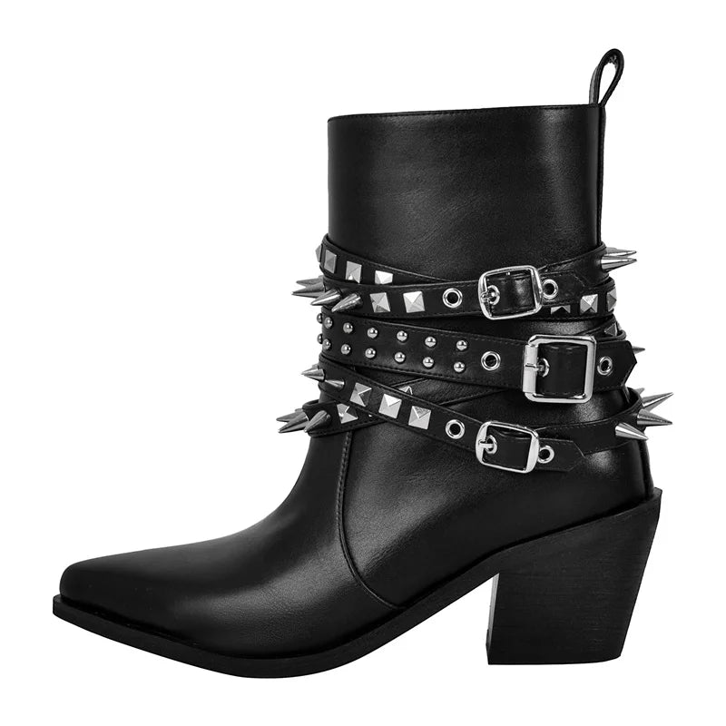 Flame Rhinestone Ankle Boot