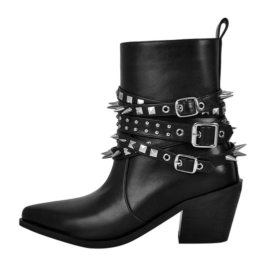 Flame Rhinestone Ankle Boot