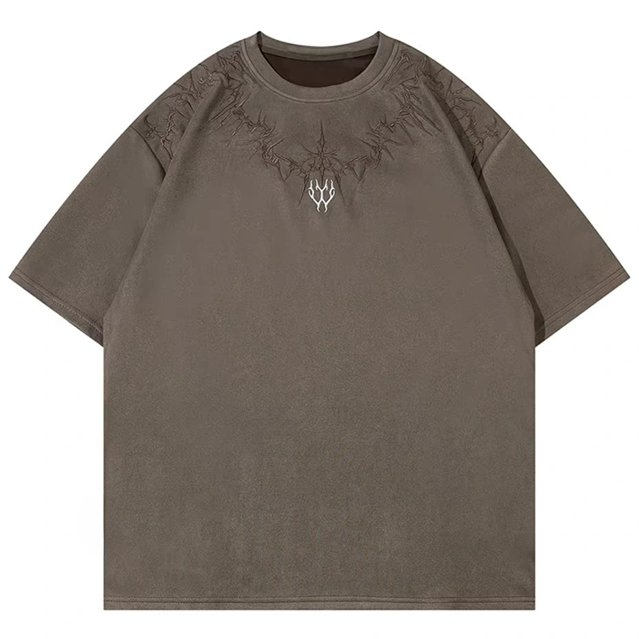 Embrodiery Suede Tee