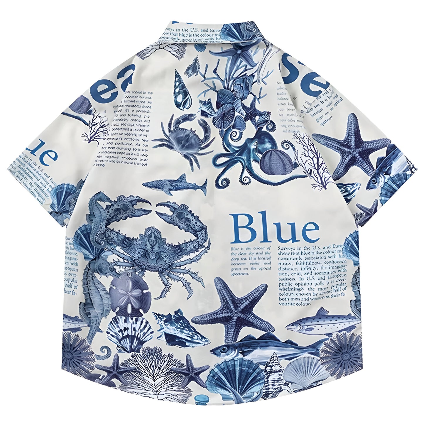 Sea World Letter Printed Shirt